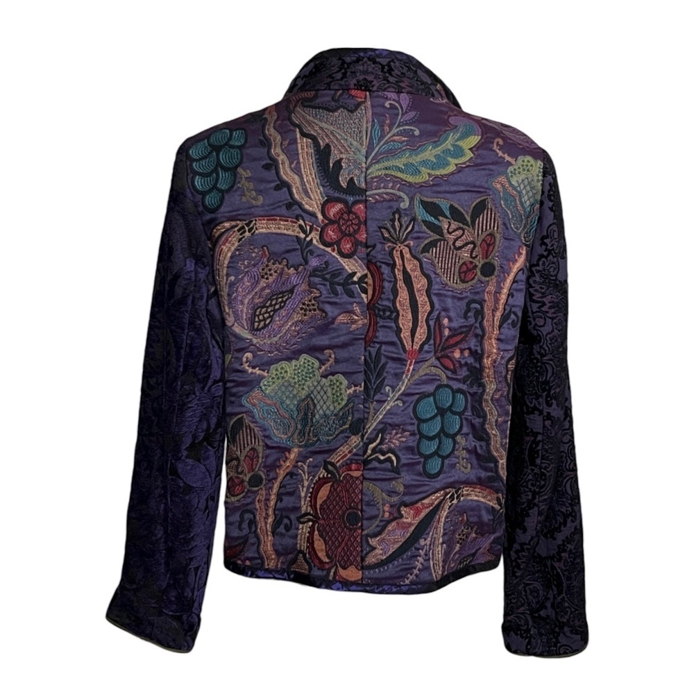 Mary Lynn O'Shea Fiber Artist Jacquard Blazer Jacket Women's XS Handmade Vermont